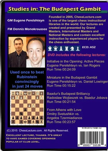 Studies in: The Budapest Gambit - Chess Lecture - Volume 131