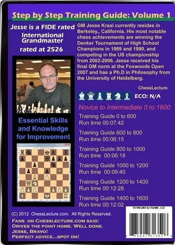 E-DVD Step by Step Training Guide -  in 5 Steps, Beginner to 1600 - Chess Lecture - Volume 2
