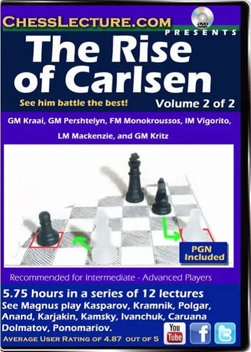 The Rise of Carlsen - 2 DVDs - Chess Lecture - Volume 100