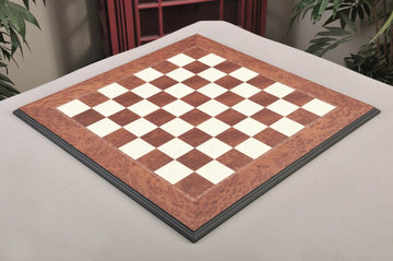 Elm Burl and Bird's Eye Maple Superior Traditional Chess Board