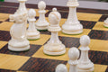 The Reykjavik II Series Bone Chess Pieces - 3.75