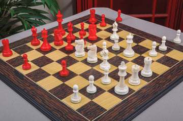 The Reykjavik II Series Bone Chess Pieces - 3.75