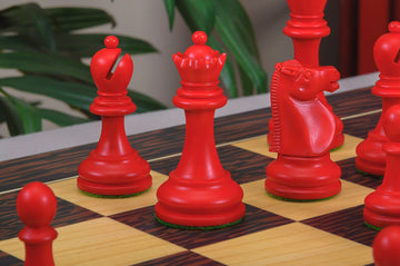 The Reykjavik II Series Bone Chess Pieces - 3.75