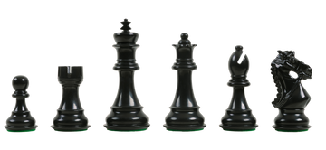 The Excalibur Series Triple Weighted Plastic Chess Pieces - 3.75
