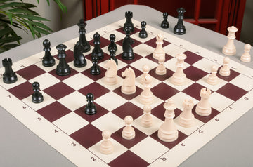 The Zugzwang Series Triple Weighted Plastic Chess Pieces - 3.75