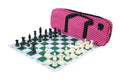 Deluxe Chess Set Combination and Triple Weighted Regulation Pieces | Thin Mousepad Chess Board | Deluxe Bag