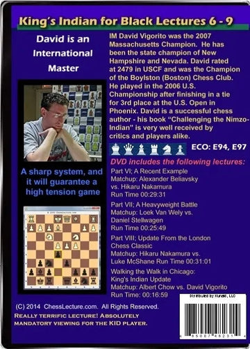 E-DVD King's Indian for Black Lectures 6-9 - Chess Lecture - Volume 83