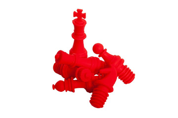 Set of Colored Wine Stopper Chess Pieces - 6 Pieces