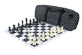 Deluxe Chess Set Combination and Triple Weighted Regulation Pieces | Thin Mousepad Chess Board | Deluxe Bag