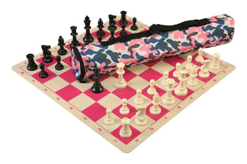 Quiver Chess Set Combination and Triple Weighted Regulation Pieces | Silicone Chess Board | Quiver Bag