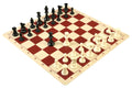 Regulation Tournament Chess Pieces and Silicone Chess Board Combo - Triple Weighted