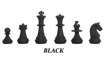 Set of Colored Eraser Chess Pieces w/ Board - 16 Pieces