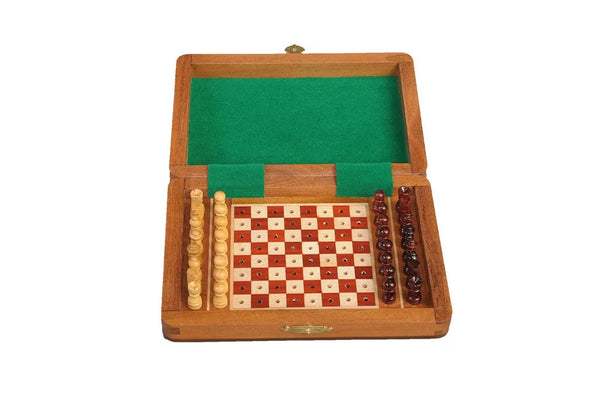 PEG WOODEN Travel Chess Set 7" x 5"