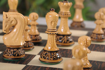 The Burnt Zagreb '59 Series Chess Pieces - 3.875