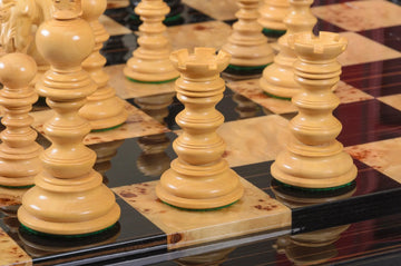 The Savano Series Artisan Wood Chess Pieces - 4.4