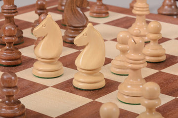 The Horn McCrillis Series Wood Chess Pieces - 3.6