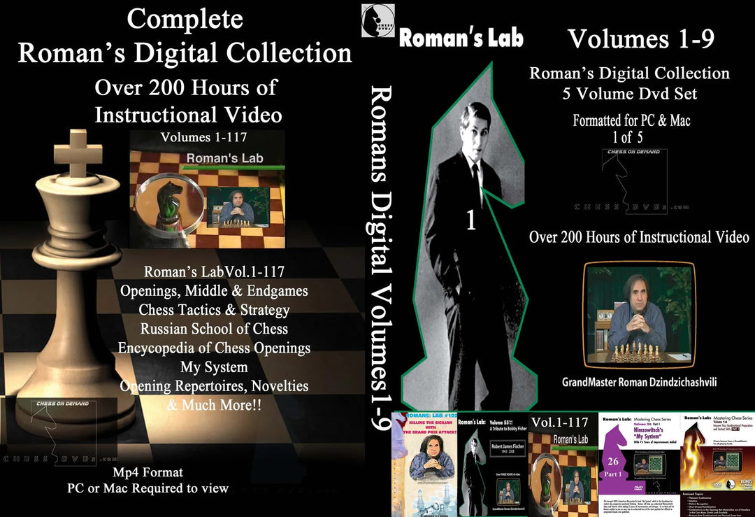 The Complete Roman's Lab on DVD - VOLUMES 1-117 - 5 DVDs – US Chess Sales