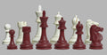 The Reykjavik Series Plastic Chess Pieces - 3.75