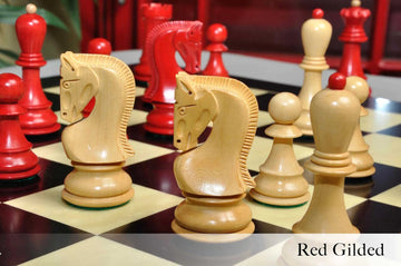 The Zagreb '59 Series Gilded Chess Pieces - 3.875