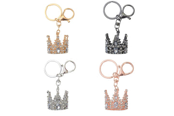 Metal Queen's Crown Keychain - 1"