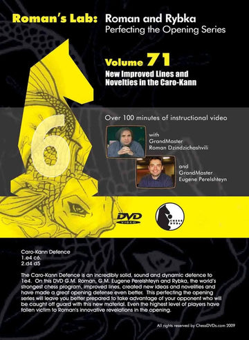 E-DVD ROMAN'S LAB - VOLUME 71 - New Improved Lines and Novelties in the Caro-Kann