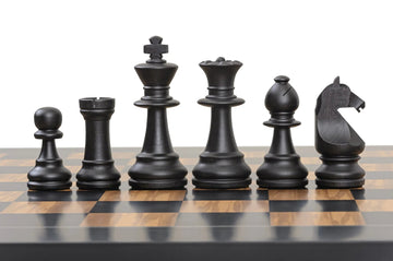 Rechapados Ferrer Chess Set and Black Olive Chess Board Combination