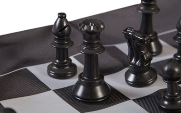 Analysis Chess Pieces and Cinch Chess Board Bag Combo