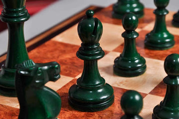 The Reykjavik II Series Bone Chess Pieces - 3.75