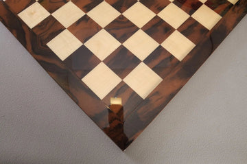 Walnut Burl & Maple Signature Traditional Chess Board - Gloss Finish