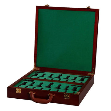 Fitted Briefcase Chess Box - Mahogany