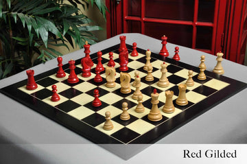 The Zagreb '59 Series Gilded Chess Pieces - 3.875