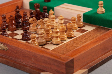 BOOK WOODEN MAGNETIC Travel Chess Set - SMALL