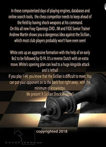 E-DVD FOXY OPENINGS - Volume 183 - A Shock Weapon Against the Sicilian For The Tournament Player
