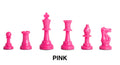 Regulation Colored Plastic Chess Pieces - 3.75