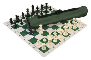 Quiver Chess Set Combination and Triple Weighted Regulation Pieces | Thin Mousepad Chess Board | Quiver Bag