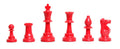 4 Player Chess Set Combination - Single Weighted Regulation Colored Chess Pieces & 4 Player Vinyl Chess Board