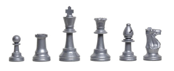 2 Player Chess Set Combination - Single Weighted Regulation Colored Chess Pieces & Regulation Vinyl Chess Board