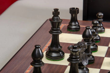 The Library Club Series Chess Set, Box, & Board Combination