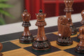 The Burnt Golden Rosewood Reykjavik II Series Chess Set, Box, & Satin Board Combination