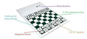 Checkbook Magnetic Travel Chess Set - 11.25