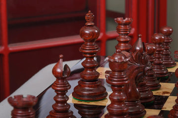 The Savano Series Artisan Wood Chess Pieces - 4.4