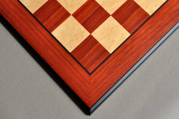 Coral Ash and Bird's Eye Maple Standard Traditional Chess Board