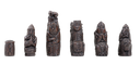 The Medieval Chess Pieces - Brown and Natural