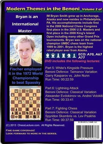 Modern Themes in the Benoni - 2 DVDs - Chess Lecture - Volume 66