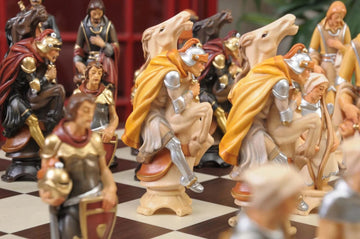 The Pyrenees Series Hand Painted Chess Pieces - From The Val Gardena Collection - 6.3