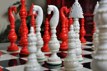 The Vizagapatam Luxury Bone Chess Pieces - 6.1