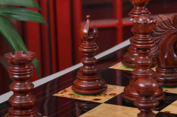 The Savano Series Artisan Wood Chess Pieces - 4.4