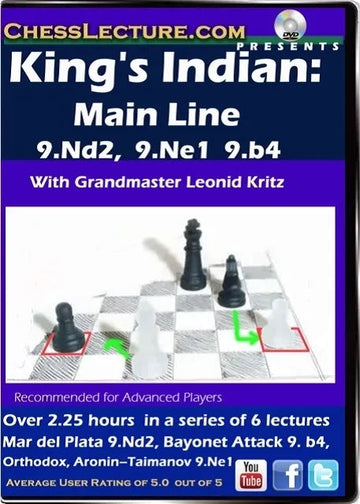 E-DVD King's Indian Main Line 9.Nd2, 9.Ne1, 9.b4 - Chess Lecture - Volume 84
