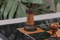 The Burnt Golden Rosewood Grandmaster Series Chess Set, Box, & Gloss Board Combination