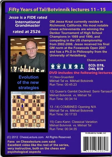 E-DVD 50 Years of Tal-Botvinnik - 4 DVD's - Chess Lecture - Volume 24